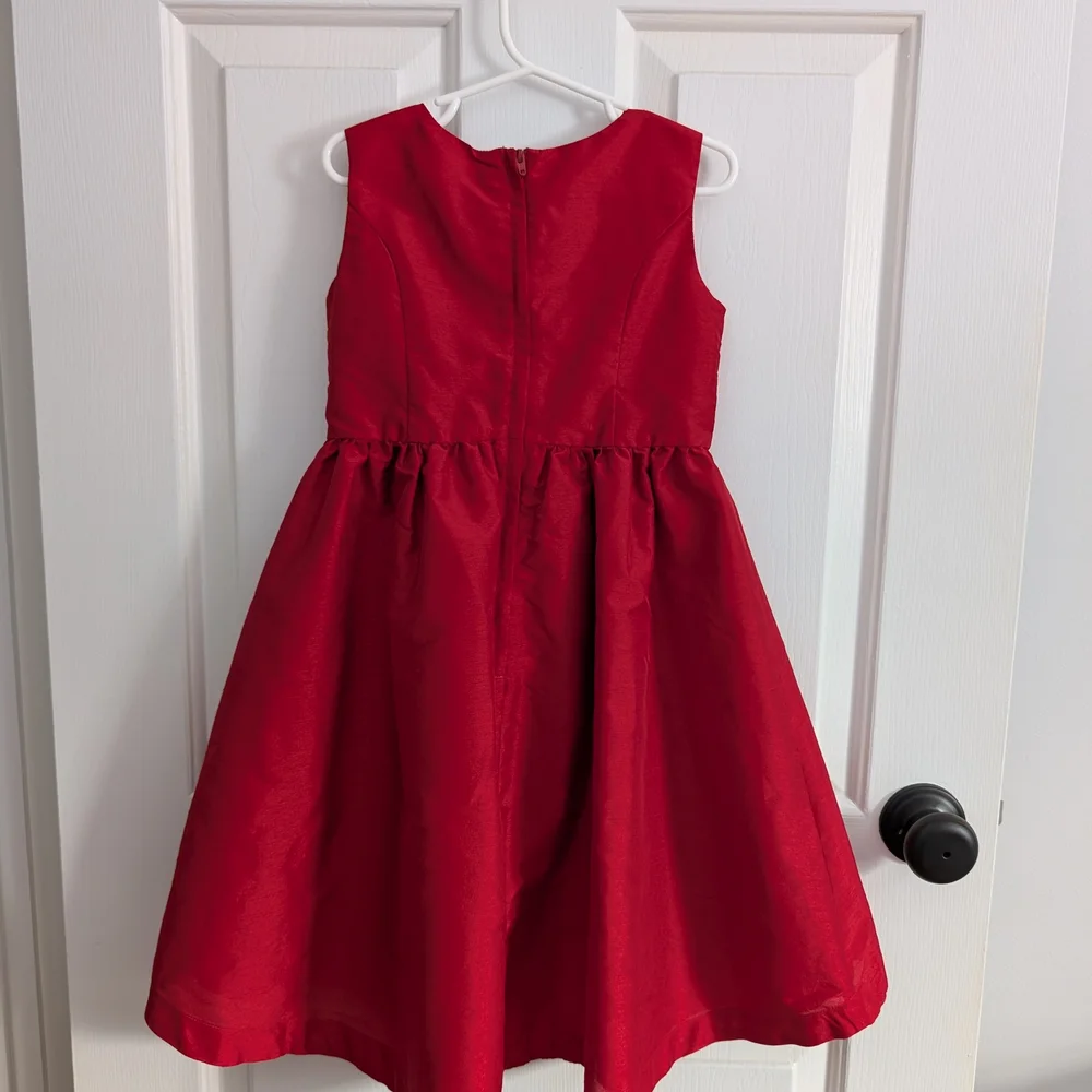 Hope & Henry Girls Red Holiday High Low Dress Size 5